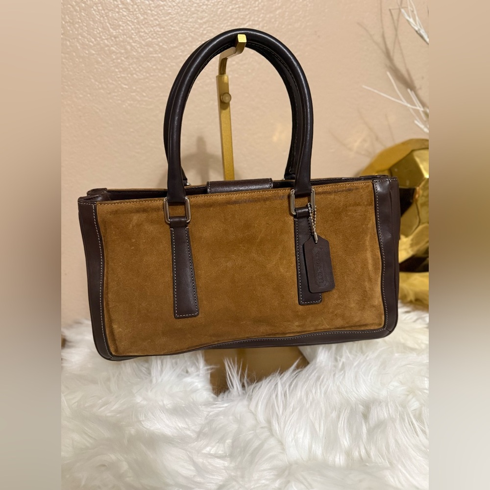 Coach Tan and Brown Leather Men's Briefcase